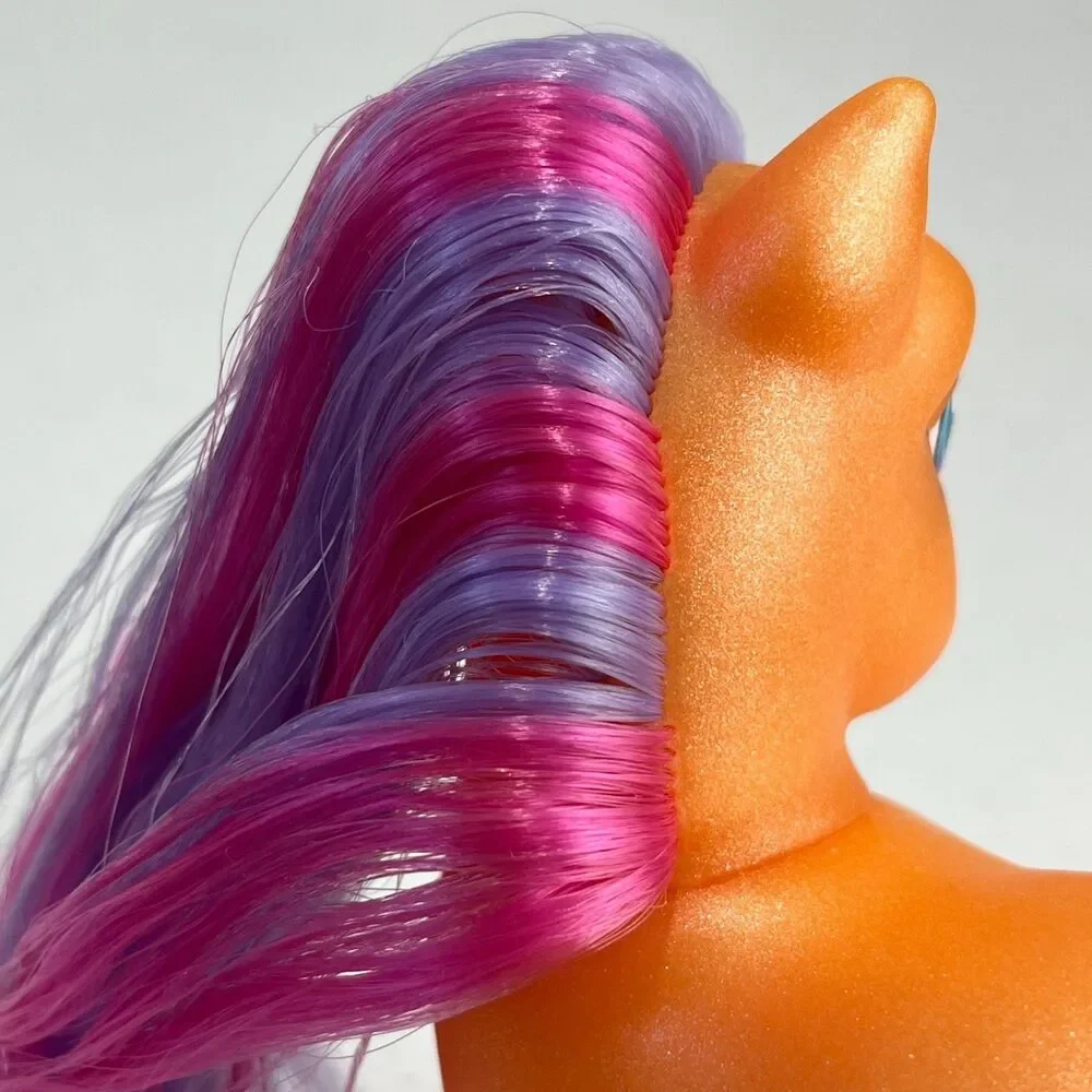 VTG G3 My Little Pony Sew-and-So Orange Purple Pink Button Hasbro 2004 - Flaw